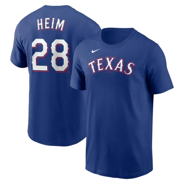 Jonah heim texas rangers nike youth name number t shirt Royal