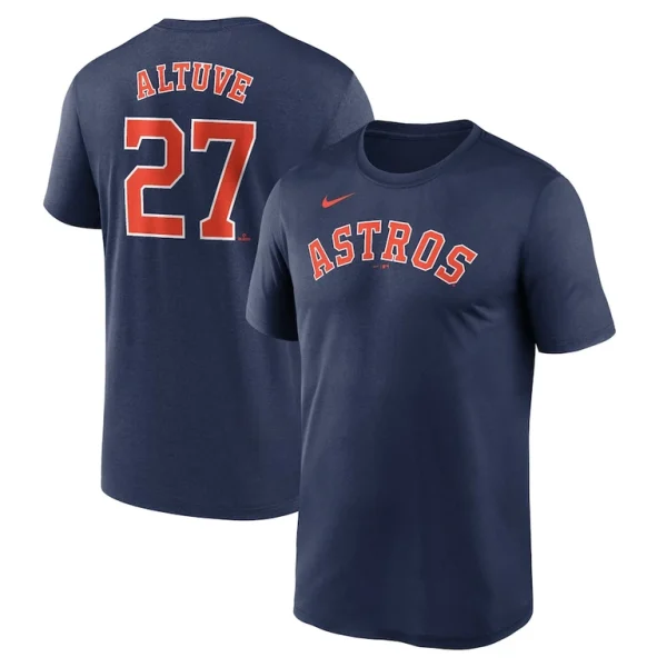 Jose altuve houston astros nike legend name and number home t shirt Navy
