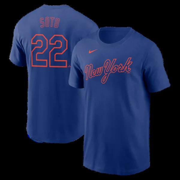 Juan soto new york mets nike fuse name number t shirt Royal