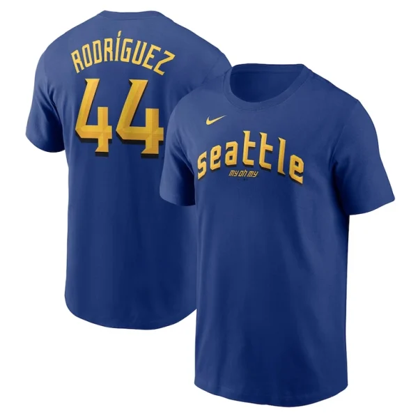 Julio rodriguez seattle mariners nike city connect fuse name number t shirt Royal