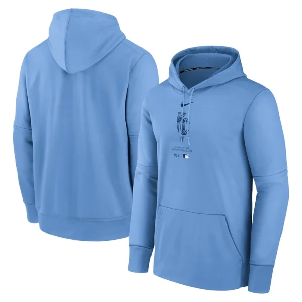 Kansas city royals nike authentic collection city connect practice performance pullover hoodie Light blue
