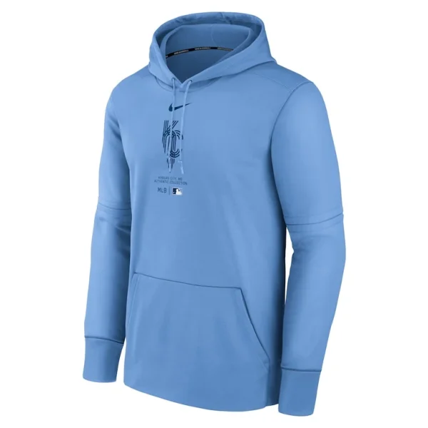 Kansas city royals nike authentic collection city connect practice performance pullover hoodie Light blue M