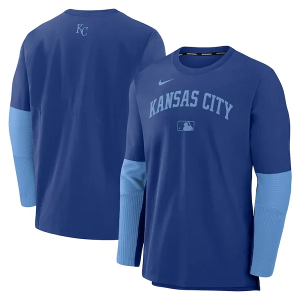 Kansas city royals nike authentic collection player lightweight performance long sleeve top Royallight blue