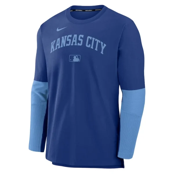 Kansas city royals nike authentic collection player lightweight performance long sleeve top Royallight blue M