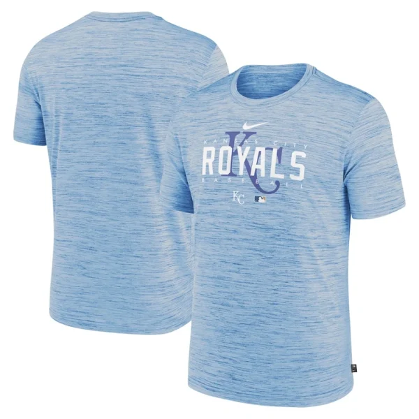 Kansas city royals nike authentic collection velocity performance practice t shirt Light blue
