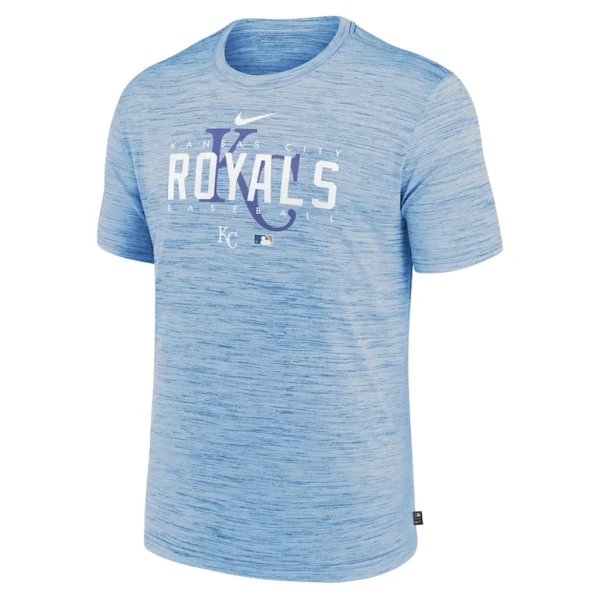 Kansas city royals nike authentic collection velocity performance practice t shirt Light blue M