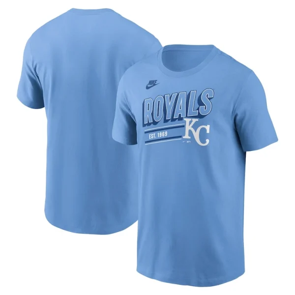 Kansas city royals nike cooperstown collection retro t shirt Light blue