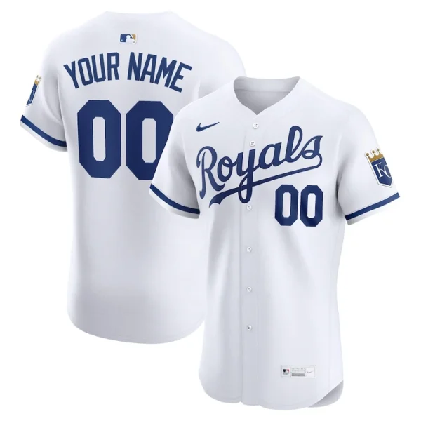 Kansas city royals nike home elite custom jersey White