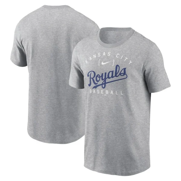 Kansas city royals nike home team athletic arch t shirt Heather gray