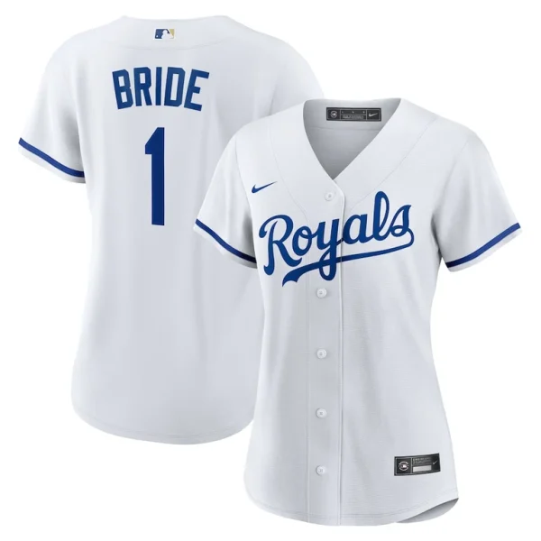Kansas city royals nike womens 1 bride home replica jersey White