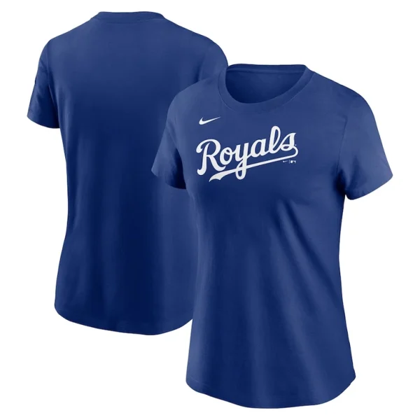 Kansas city royals nike womens fuse wordmark t shirt Royal