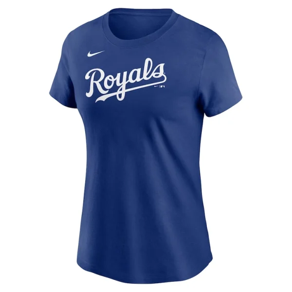 Kansas city royals nike womens fuse wordmark t shirt Royal S