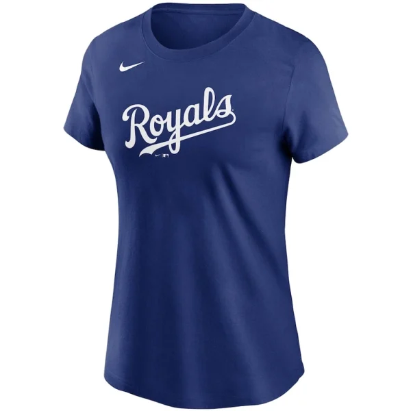 Kansas city royals nike womens wordmark t shirt Royal S