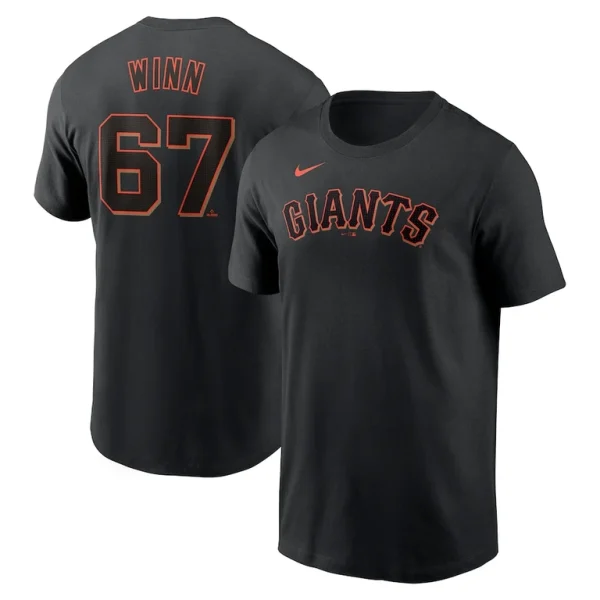 Keaton winn san francisco giants nike fuse name number t shirt Black