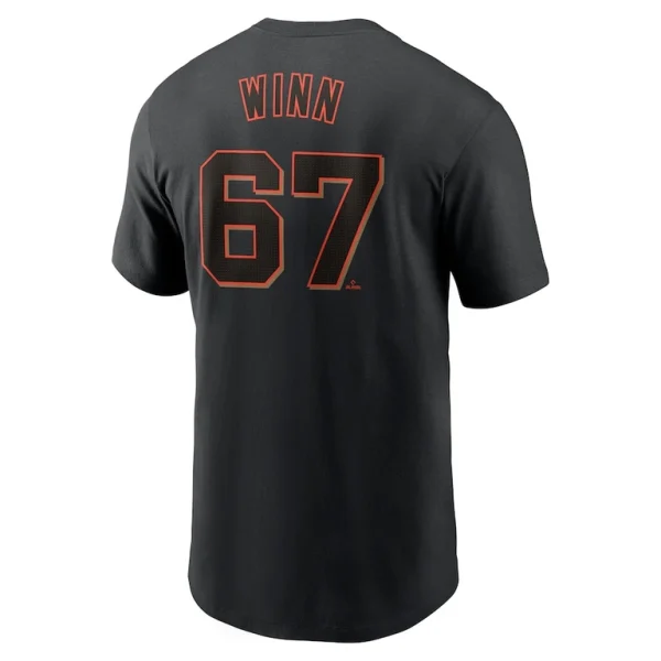 Keaton winn san francisco giants nike fuse name number t shirt Black L