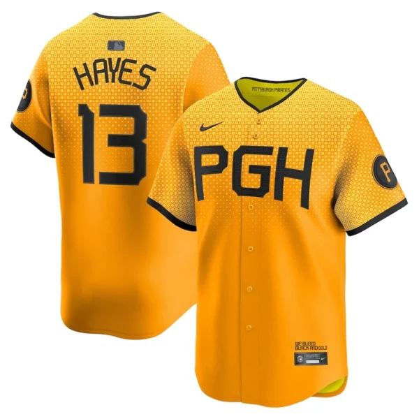 Kebryan hayes pittsburgh pirates nike city connect limited player jersey Gold