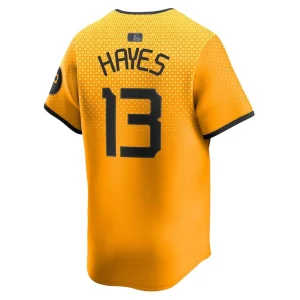 Kebryan hayes pittsburgh pirates nike city connect limited player jersey Gold L