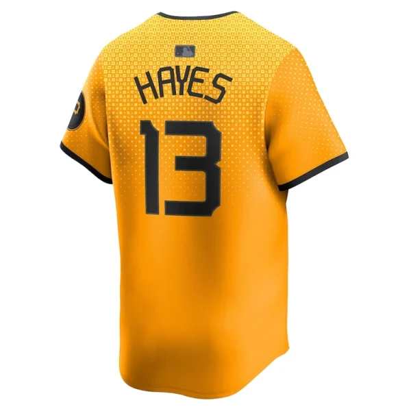 Kebryan hayes pittsburgh pirates nike city connect limited player jersey Gold L