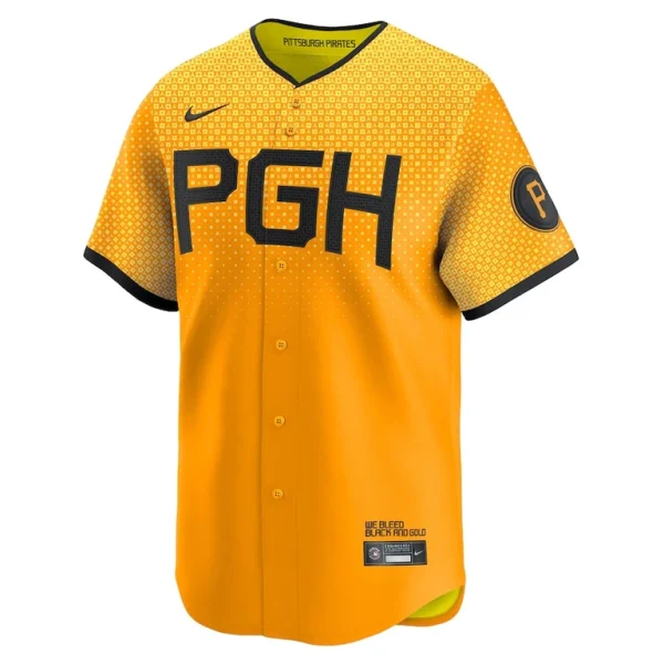 Kebryan hayes pittsburgh pirates nike city connect limited player jersey Gold M