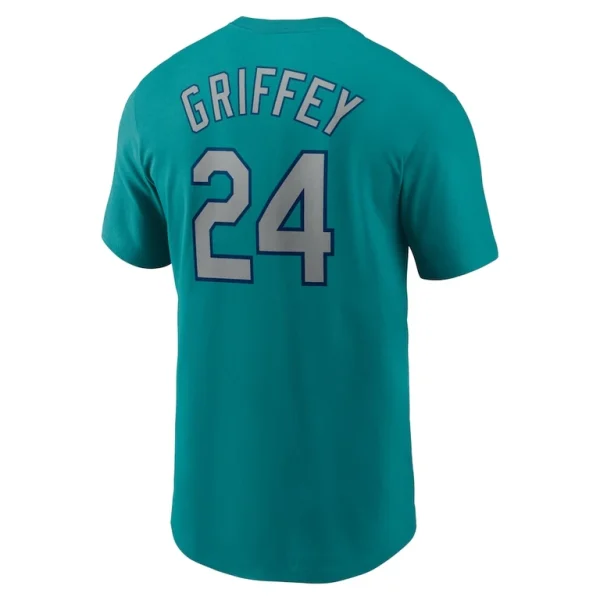 Ken griffey jr. seattle mariners nike cooperstown collection name number t shirt Aqua L