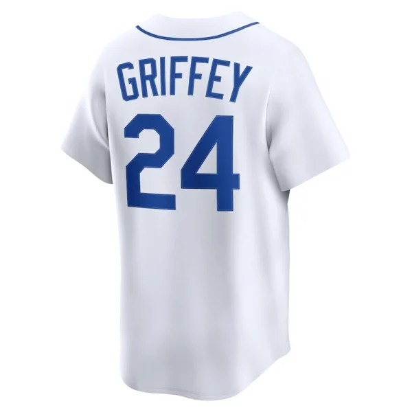 Ken griffey jr. seattle mariners nike throwback cooperstown collection limited jersey White L