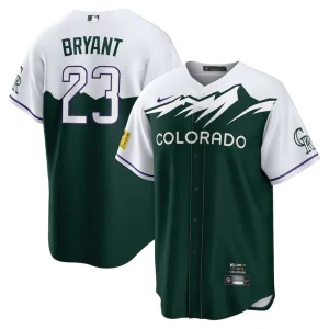 Kris bryant colorado rockies nike 2022 city connect replica player jersey Green