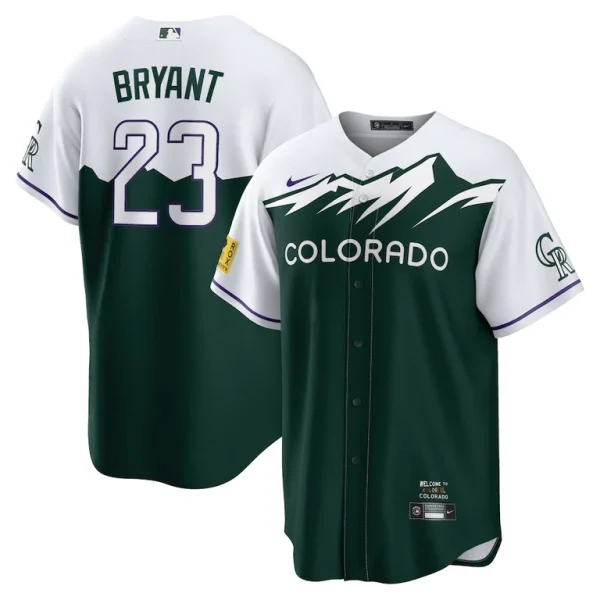 Kris bryant colorado rockies nike 2022 city connect replica player jersey Green