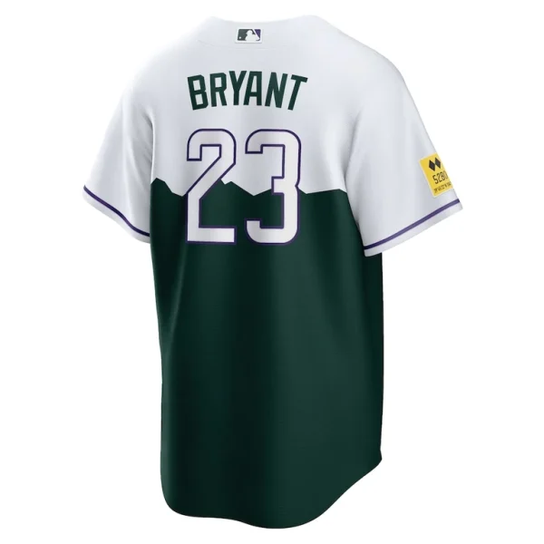 Kris bryant colorado rockies nike 2022 city connect replica player jersey Whiteforest green L