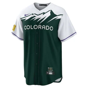 Kris bryant colorado rockies nike 2022 city connect replica player jersey Whiteforest green M