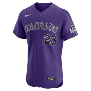 Kris bryant colorado rockies nike alternate elite player jersey Purple 44