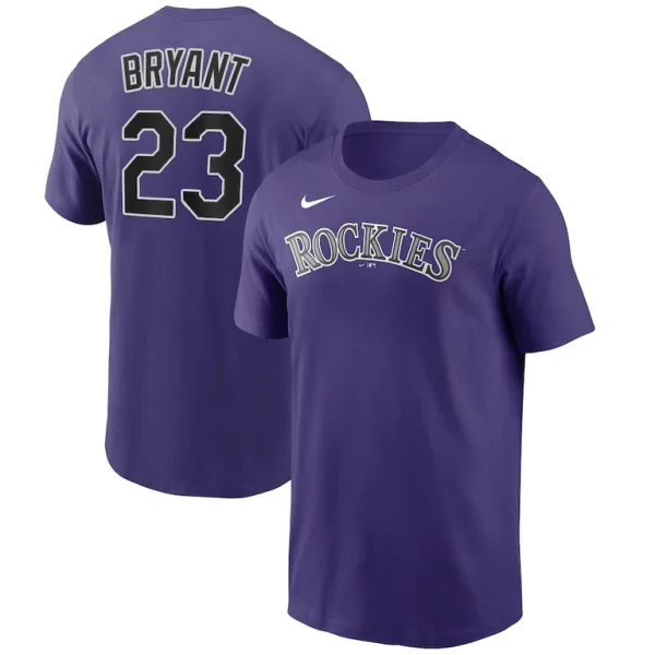 Kris bryant colorado rockies nike name number t shirt Purple