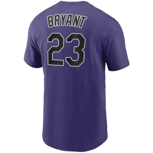 Kris bryant colorado rockies nike name number t shirt Purple L