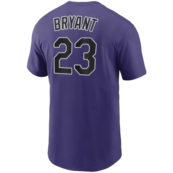 Kris bryant colorado rockies nike name number t shirt Purple L
