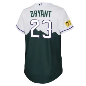 Kris bryant colorado rockies nike youth 2022 city connect replica player jersey Green Yth L