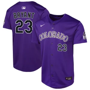 Kris bryant colorado rockies nike youth alternate limited player jersey Purple