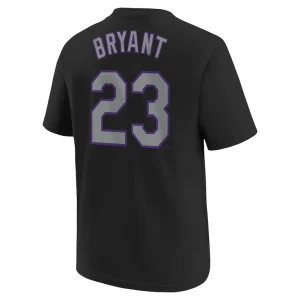 Kris bryant colorado rockies nike youth home player name number t shirt Black Yth L