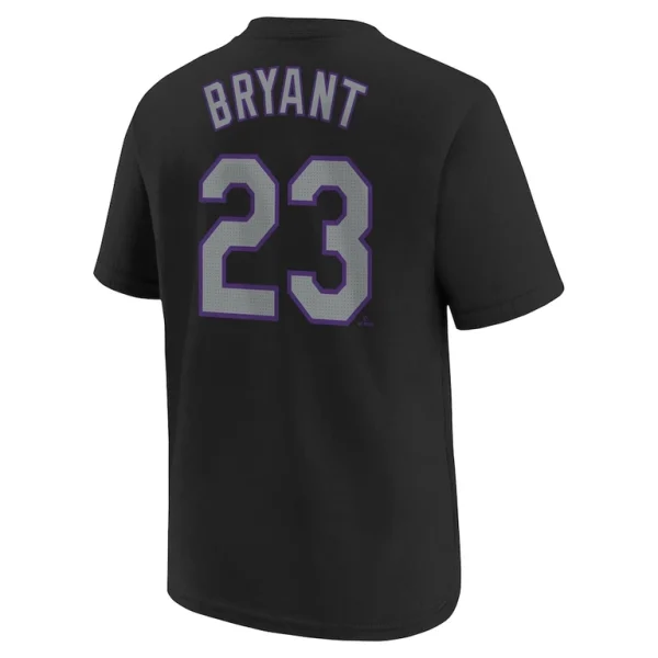 Kris bryant colorado rockies nike youth home player name number t shirt Black Yth L