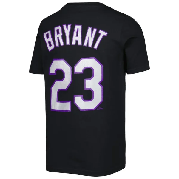 Kris bryant colorado rockies nike youth player name number t shirt Black Yth L