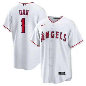 Los angeles angels nike 1 dad home replica jersey White