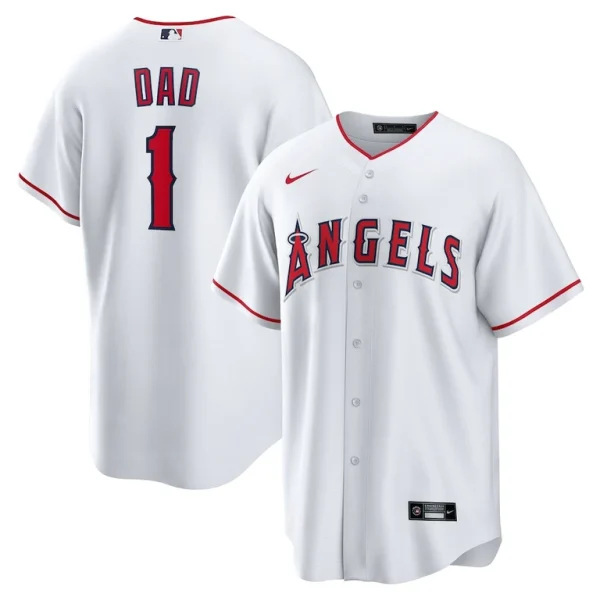 Los angeles angels nike 1 dad home replica jersey White