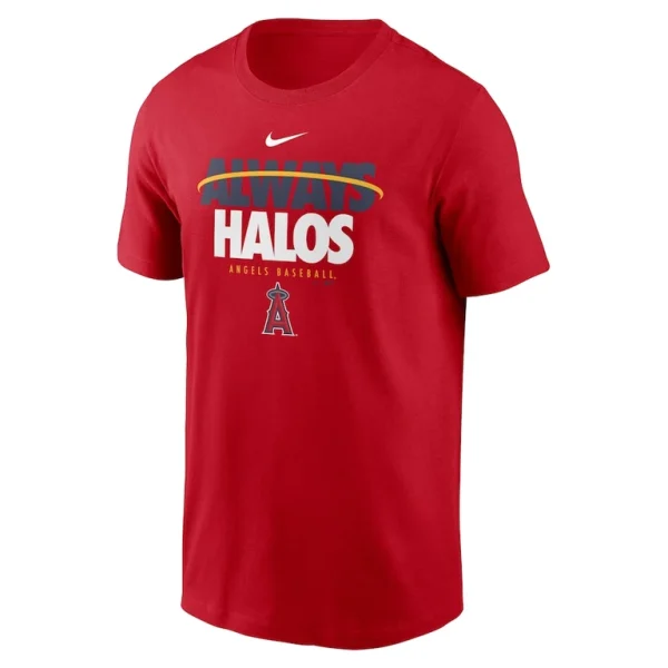 Los angeles angels nike always halos local team t shirt Red M
