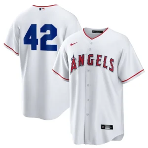 Los angeles angels nike home 2025 jackie robinson day replica jersey White