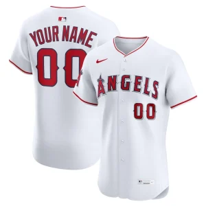 Los angeles angels nike home elite custom jersey White
