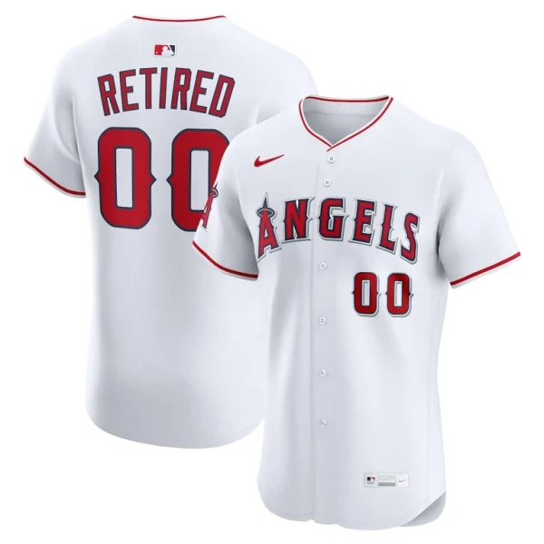 Los angeles angels nike home elite pick a player retired roster jersey White