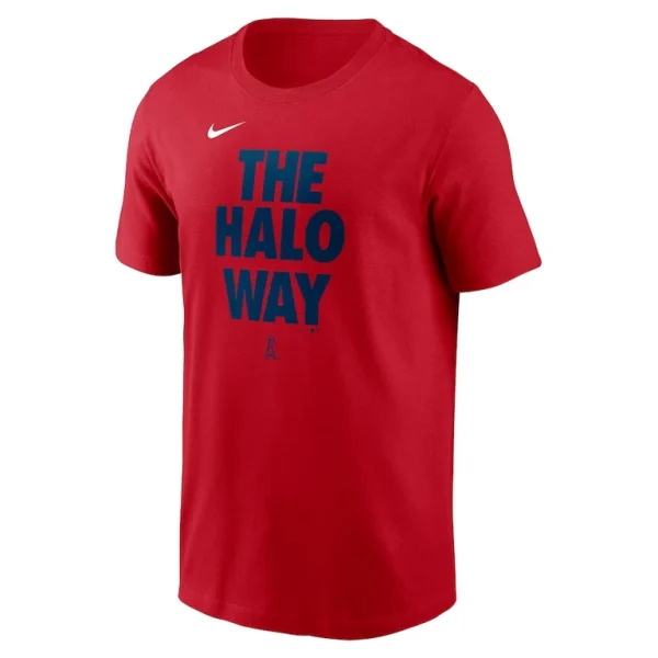 Los angeles angels nike rally rule t shirt Red M