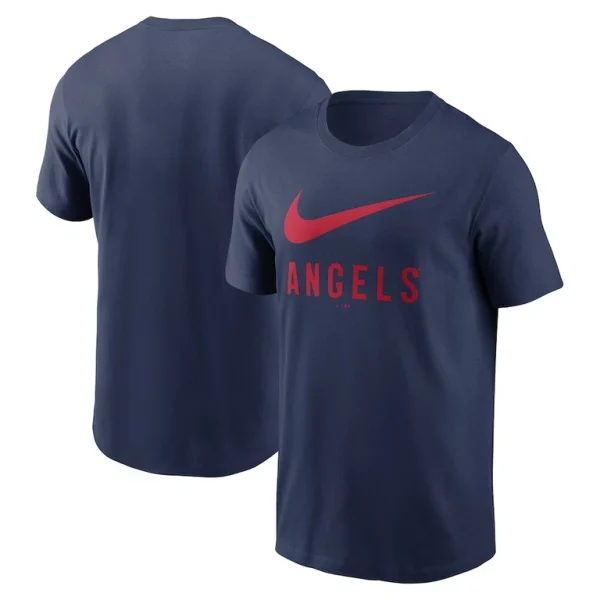 Los angeles angels nike swoosh t shirt Navy