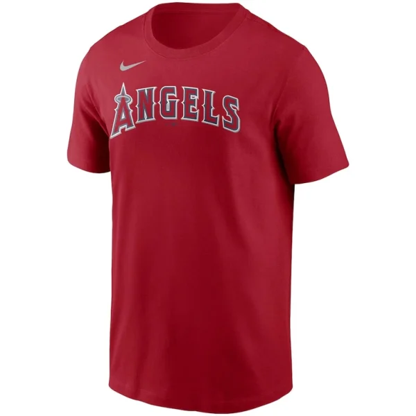 Los angeles angels nike team wordmark t shirt Red M