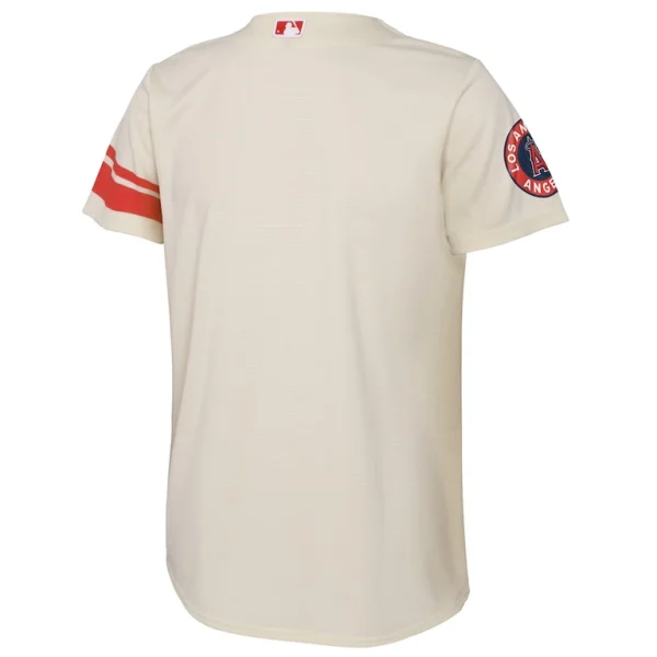 Los angeles angels nike toddler city connect replica jersey Cream 4T