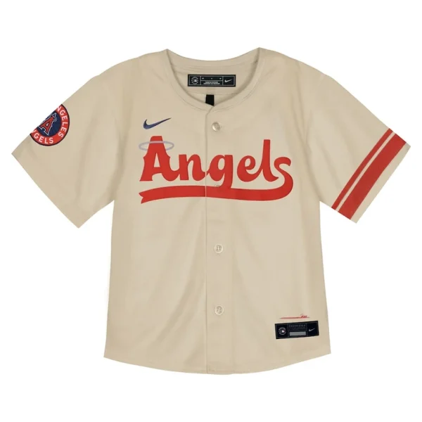 Los angeles angels nike toddler city connect team limited jersey natural Multi 3T
