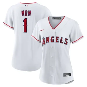 Los angeles angels nike womens 1 mom home replica jersey White